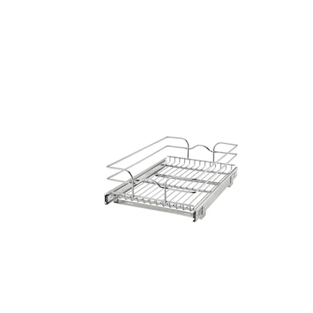 Rev-A-Shelf Steel, Silver, 14.5 in W, 5.56 in H, 22 in D, 22 in L, Silver 5WB1-1522CR-1